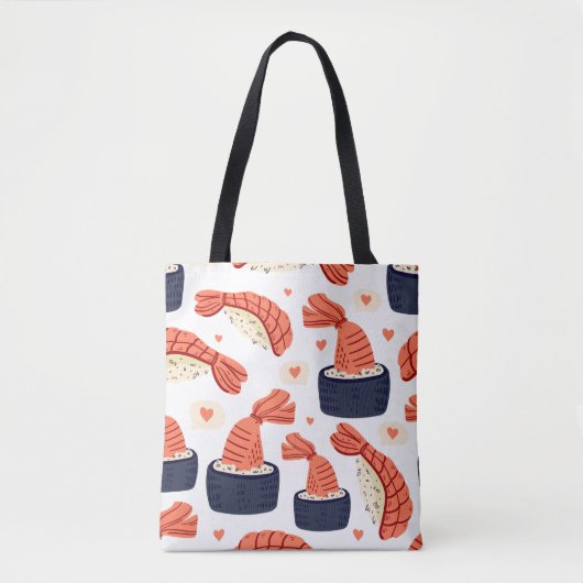 Tote Bag Sushi Japonais nourriture Motif sans soudure (Devant)