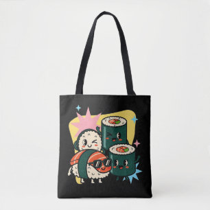 Tote Bag Sushi Kawaii Rétro Nourriture Japonaise Mignonne
