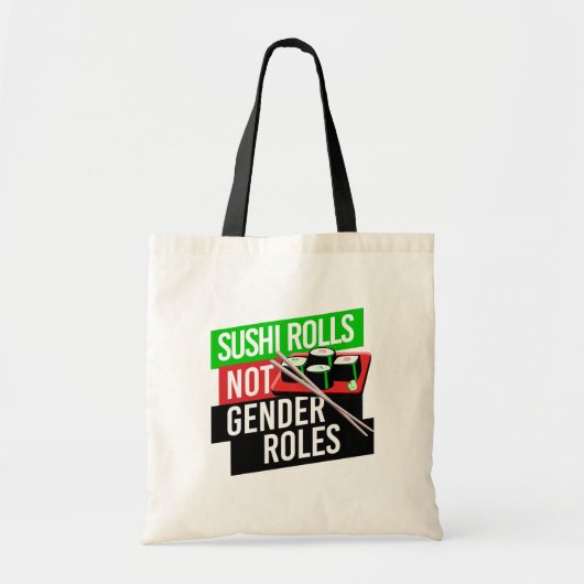 Tote Bag Sushi Rolls pas les rôles de genre (Devant)