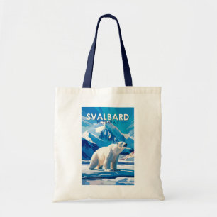 Tote Bag Svalbard Norvège Ours polaire Voyage Art Vintage