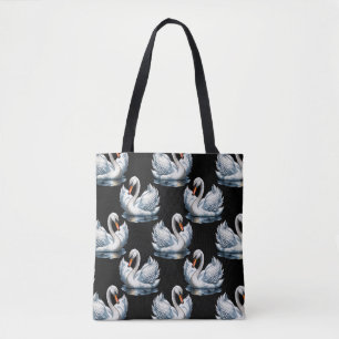 Tote Bag Swan Birds Design Motif