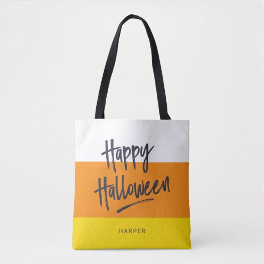 Tote Bag Sweet Candy Corn Halloween heureux (Devant)