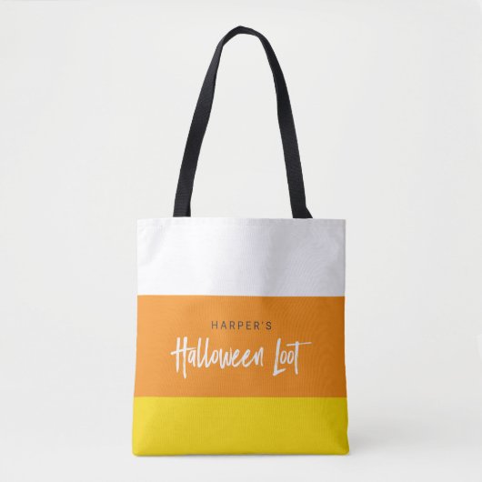 Tote Bag Sweet Candy Corn Halloween Loot (Devant)