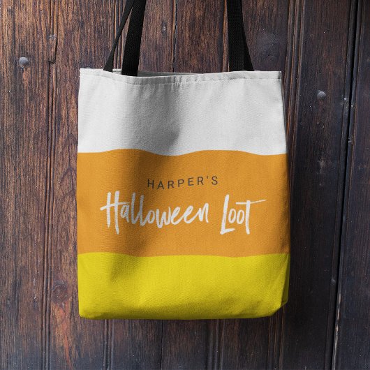 Tote Bag Sweet Candy Corn Halloween Loot