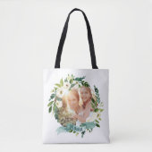 Tote Bag Sweet Greenery Wreath Mama Photo (Devant)