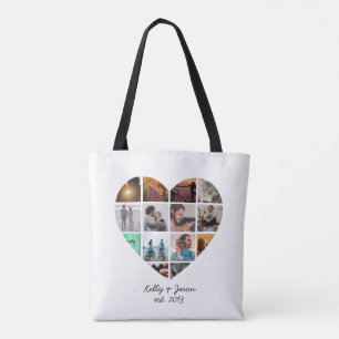 Tote Bag Sweet Heart 14 Photo Collage Love Family