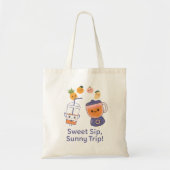 Tote Bag Sweet Sip, Sunny Trip – Kawaii Summer Smoothy (Devant)