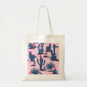 Tote Bag Sweet Summer Cactus Motif florissant