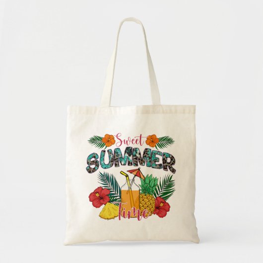 Tote Bag Sweet Summer Time Beach | Île tropicale (Devant)