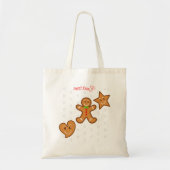 Tote Bag sweet XmaS Gingerbread Pals-Candy Cane Custom Text (Devant)
