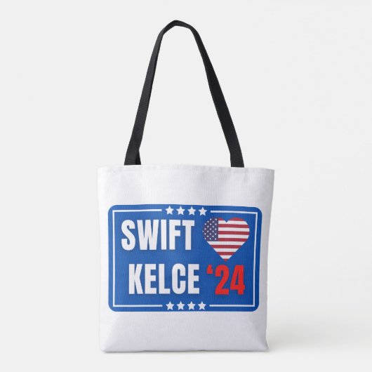 Tote Bag Swift Kelce 24 Heart (Dos)