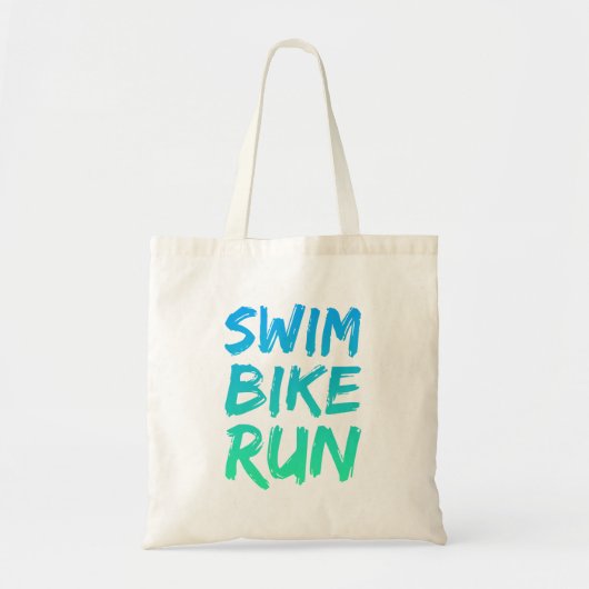 Tote Bag Swim Bike Run superbe design (Devant)
