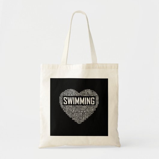 Tote Bag Swimming Heart Coach Swimmer Venin Swim Lover Toxi (Devant)