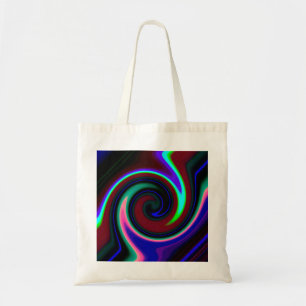 Tote Bag Swirl Retro Neon