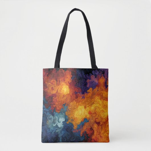Tote Bag Swirling Elemental Nebula Abstract (Devant)