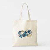 Tote Bag Symbol Infinity of Blue Morpho Butterflies (Dos)