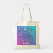 Tote Bag Symbole Aquarius Zodiac Star Horoscope Constellati (Dos)