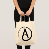 Tote Bag Symbole athée noir (Devant (produit))