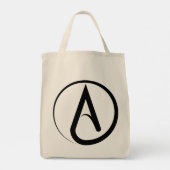 Tote Bag Symbole athée noir (Dos)