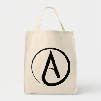 Tote Bag Symbole athée noir