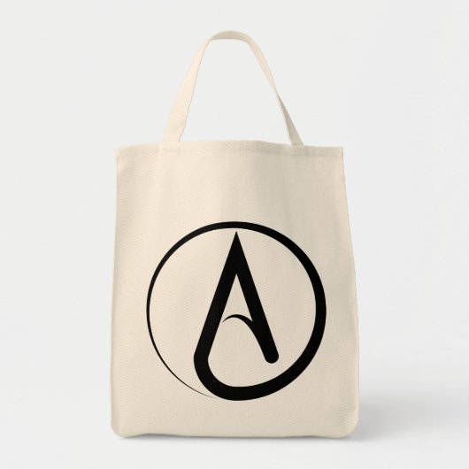 Tote Bag Symbole athée noir (Devant)