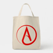 Tote Bag Symbole athée rouge (Dos)