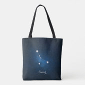 Tote Bag SYMBOLE Bleu Cancer Zodiaque Constellation (Dos)