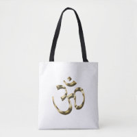 Symbole bouddhiste hindou Yoga or métallique Om