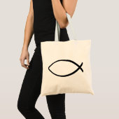 Tote Bag Symbole Christian Fish (Ichthys) (Devant (produit))