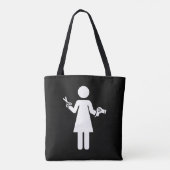 Tote Bag Symbole coiffeur (Dos)