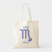 Tote Bag Symbole d'astrologie Pretty Purple Scorpio Personn (Devant)