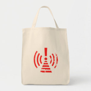 Tote Bag Symbole d'avertissement de rétention d'énergie rét