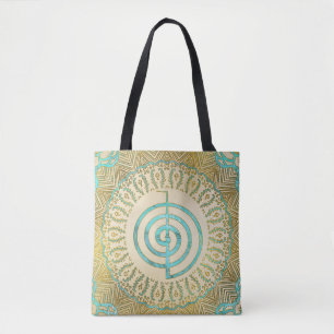 Tote Bag Symbole de Choku Rei de pastel et d'or dans le