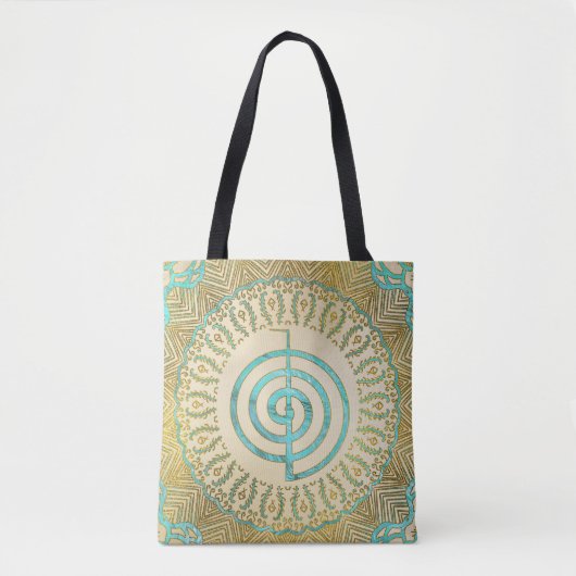 Tote Bag Symbole de Choku Rei de pastel et d'or dans le (Devant)