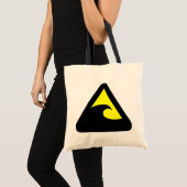 Tote Bag Symbole de danger du tsunami (Devant (produit))