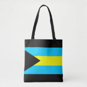 Tote Bag Symbole de drapeau de pays des Bahamas longtemps (Devant)