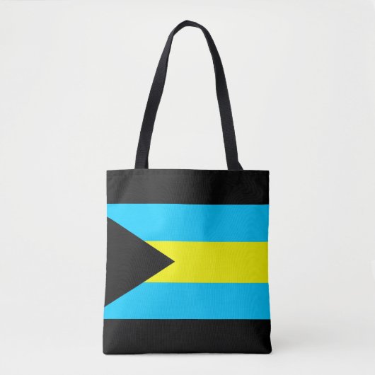 Tote Bag Symbole de drapeau de pays des Bahamas longtemps (Devant)