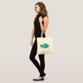 Tote Bag symbole de forme de carte de drapeau de pays du (Devant (modèle))