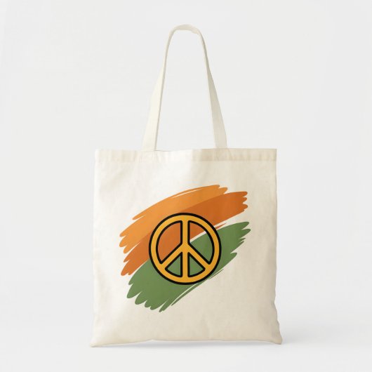Tote Bag Symbole de la paix d'or Fourre-tout (Devant)