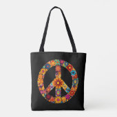 Tote Bag SYMBOLE DE LA PAIX FLEXION HAUTEUR RÉtro (Dos)