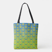 Tote Bag Symbole de la paix pour l'Ukraine et tournesol (Dos)