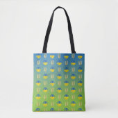Tote Bag Symbole de la paix pour l'Ukraine et trident (Devant)