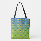 Tote Bag Symbole de la paix pour l'Ukraine et trident (Dos)