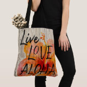 Tote Bag Symbole de la plage d'Aloha Hibiscus Live Love (De près)