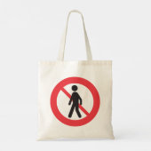 Tote Bag Symbole de la route piétonne (Dos)