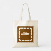 Tote Bag Symbole de la zone de lancement de bateau (Dos)