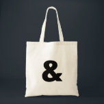 Tote Bag Symbole de l'esperluette<br><div class="desc">C'est votre sac de compagnon quotidien parfait. Il est durable,  mignon,  élégant,  spacieux et il est magnifiquement fait. Ce symbole Ampersand personnalisé monogramme mignon sac fourre-tout vintage est la meilleure idée cadeau pour n'importe qui.</div>