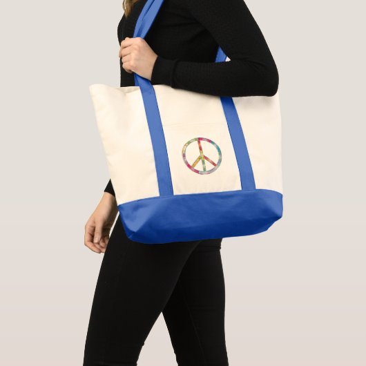 Tote Bag SYMBOLE DE PAIX Coloré (Devant (produit))