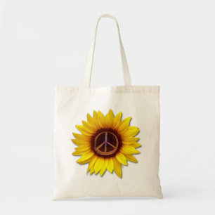 Tote Bag Symbole de paix tournesol ukrainien signe d'amour