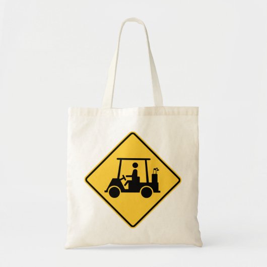 Tote Bag Symbole de prudence du panier de golf (Devant)